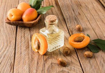 an assortment of apricots and skin oils