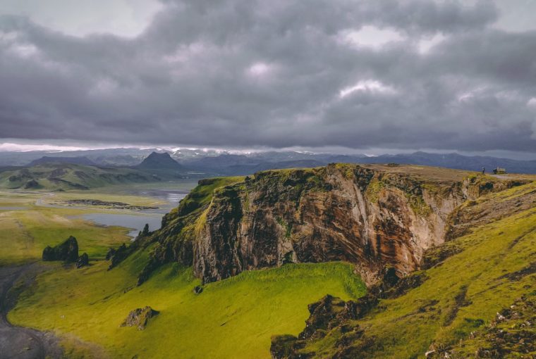 a beautiful outdoor landscape scene of Vik Iceland