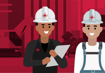 an illustration of a couple workers