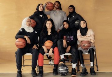 a group of female muslim athletes