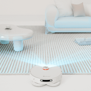 a robot vacuum sensing. aroom