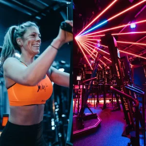 an instructor using a versaclimber