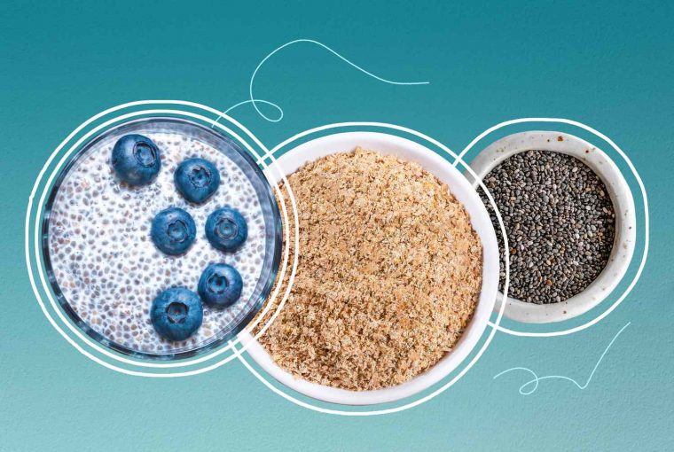 an assortment of chia seeds