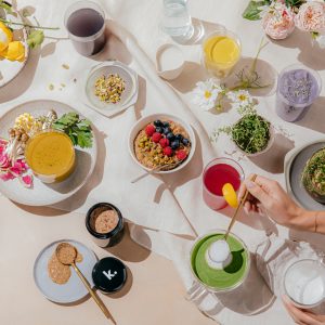 an assortment of nutritious foods on a table
