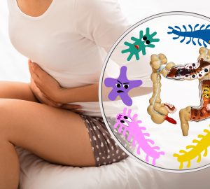 an illustration of gut microbes