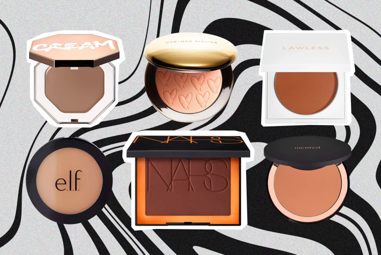 an assortment of makeup products