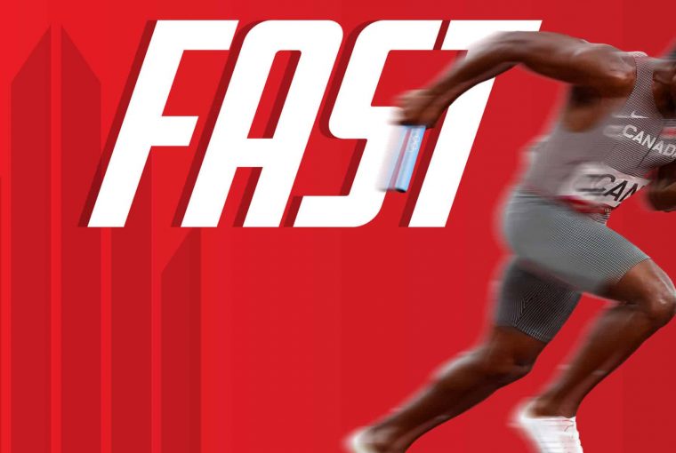 an athlete sprinting
