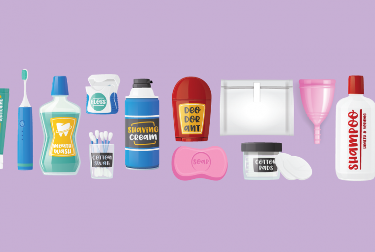 an illustration of personal hygeine accessories