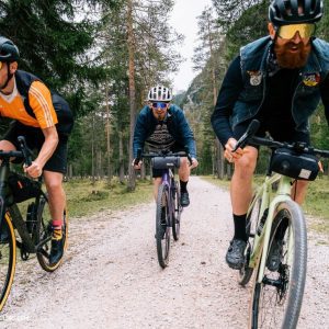 a group out on gravel bikes