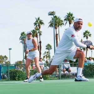 people playing pickleball