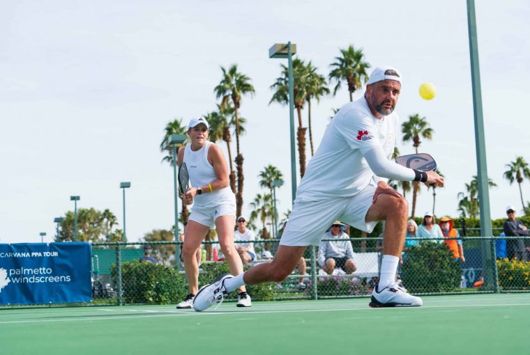 people playing pickleball