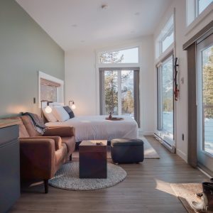 an interior view of skyridge glamping