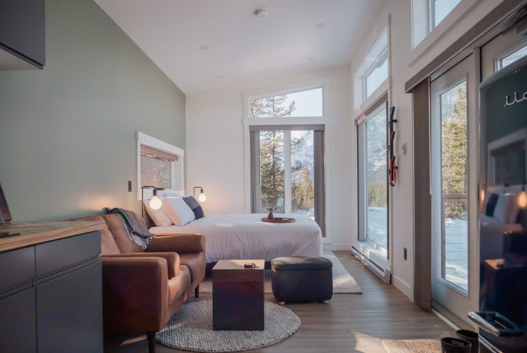 an interior view of skyridge glamping