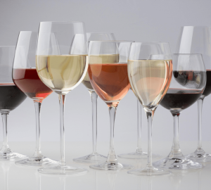 a collection of different wine glasses