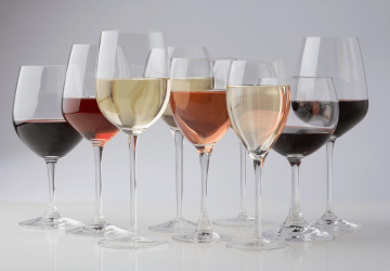 a collection of different wine glasses