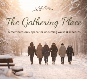 a group of people walking in a snowy street