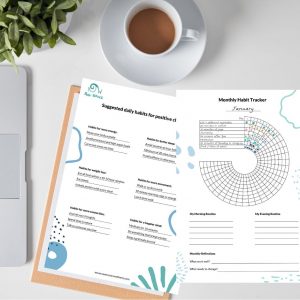 a habit tracker plan on a table