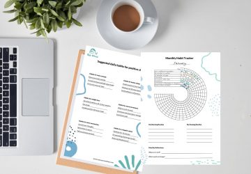 a habit tracker plan on a table
