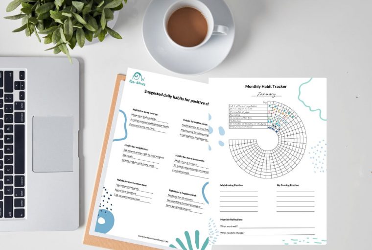 a habit tracker plan on a table