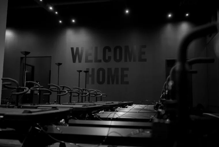 a dark shot inside the House of Lagree Studio