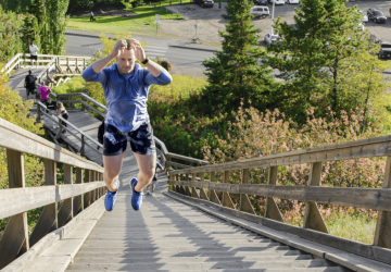 doing stairs in the river valley
