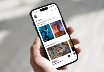 a person holding their phone with an app open