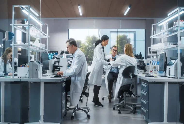 a group of researchers in a lab