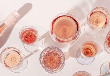 an assortment of rose wines