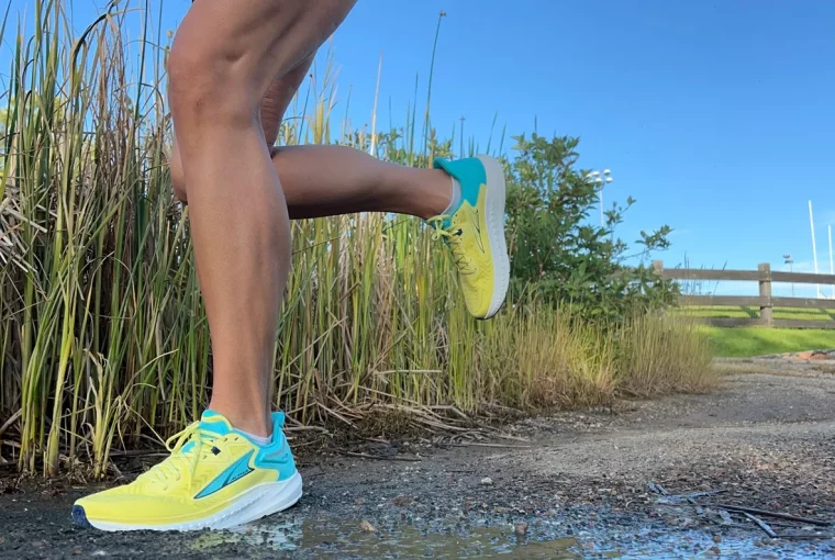 a runner outdoors on a trail