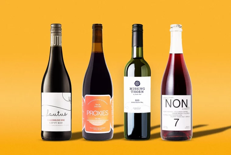 a grouping on non alcoholic wines