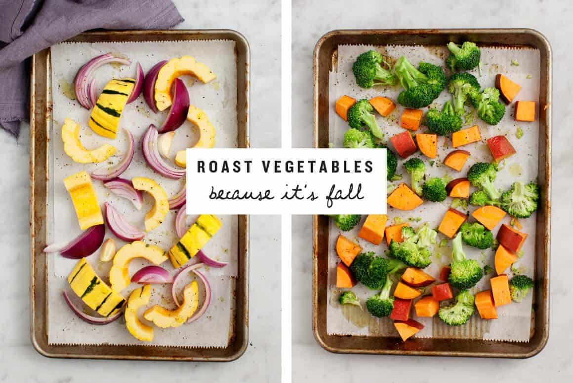 an assortment of fall dishes