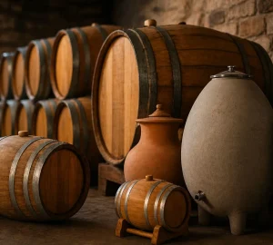 an assortment of wine vessels