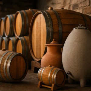 an assortment of wine vessels