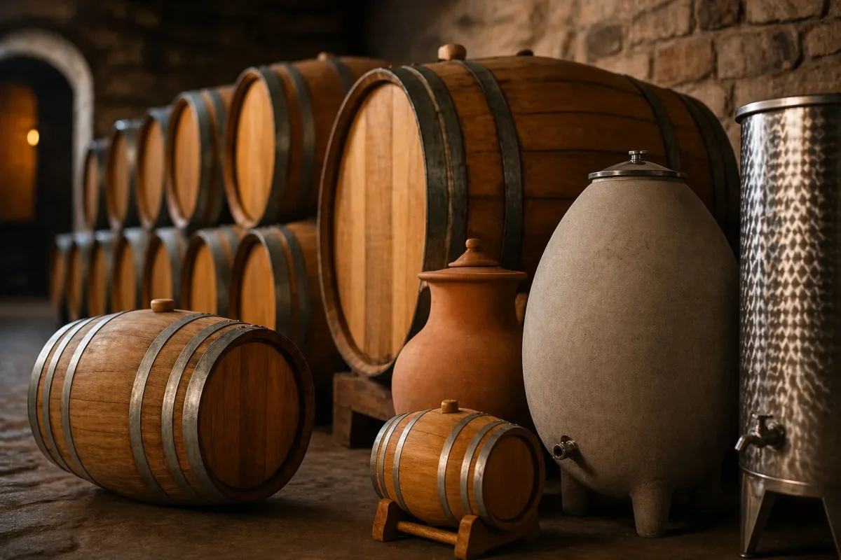 an assortment of wine vessels